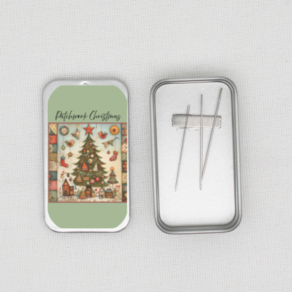 Patchwork Christmas Needle Tin