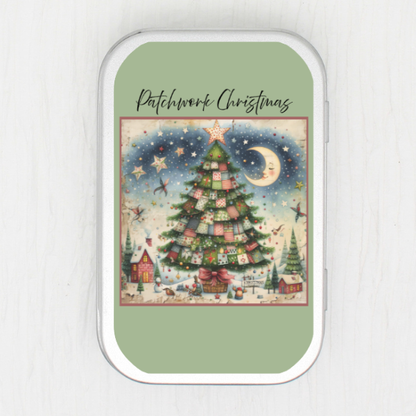 Patchwork Christmas Small Storage Tin