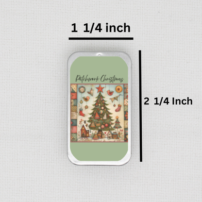 Patchwork Christmas Needle Tin
