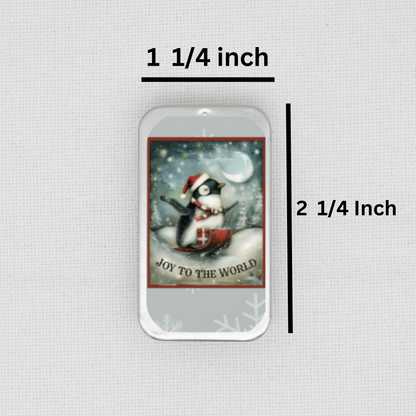 Christmas Penguin Needle Tin