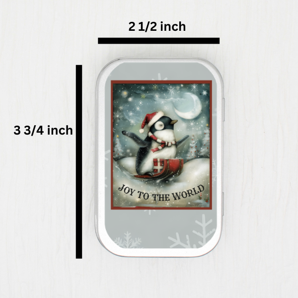 Christmas Penguin Small Storage Tin