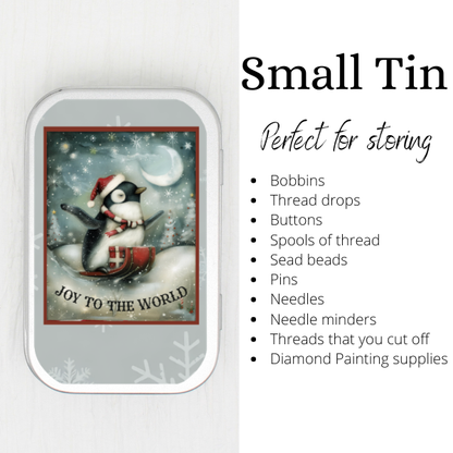 Christmas Penguin Small Storage Tin