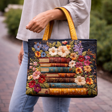 Books And Flowers Project Tote