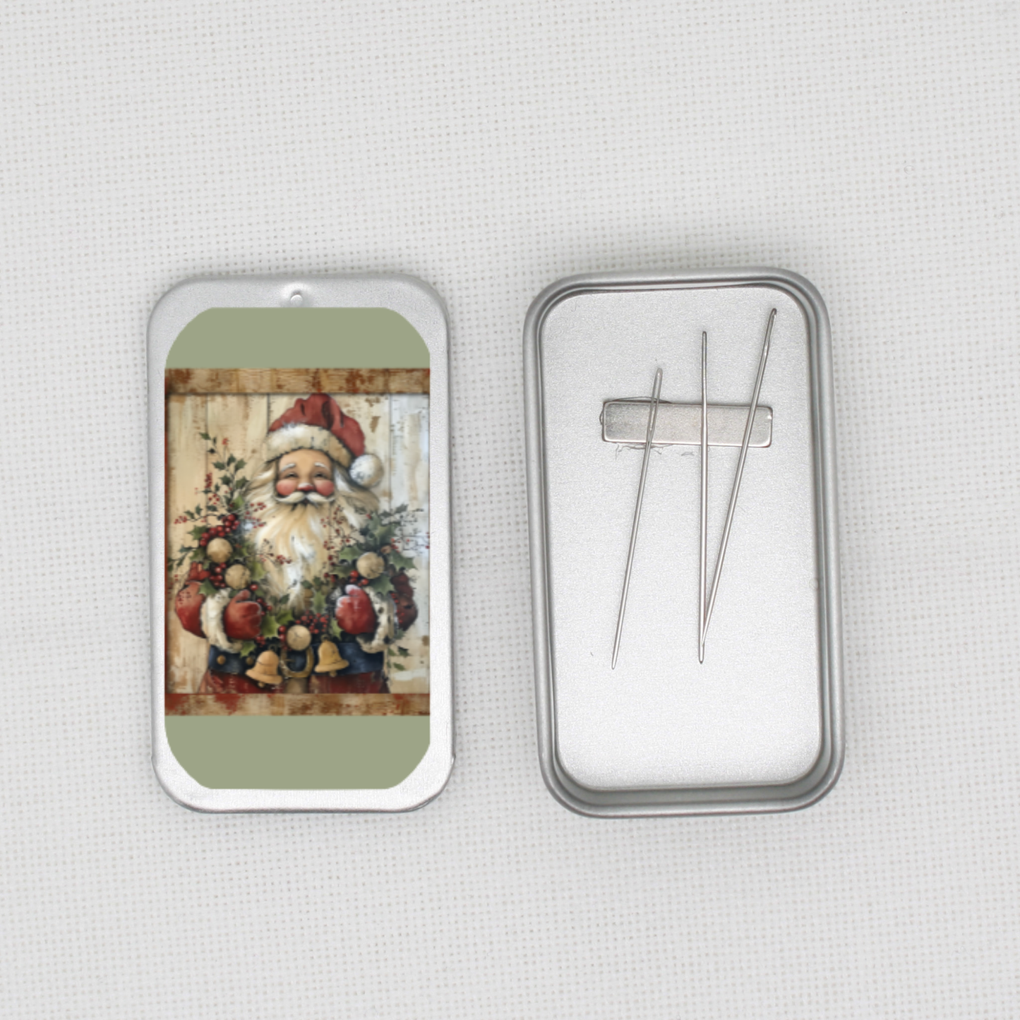 Santa Needle Tin