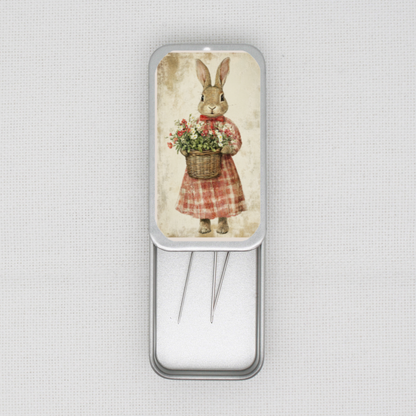 Spring Bunny Needle Tin
