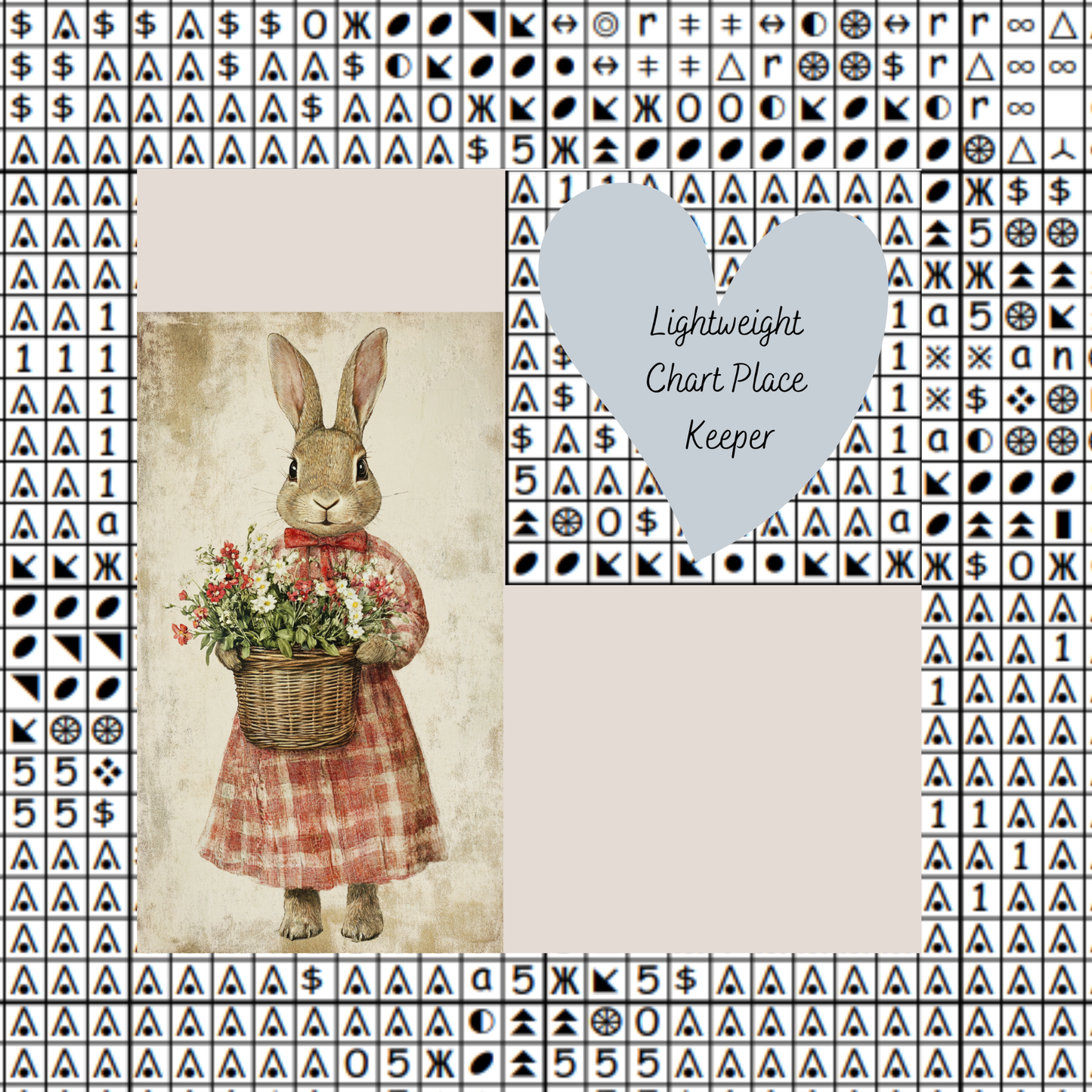 Spring Bunny Chart Place Keeper