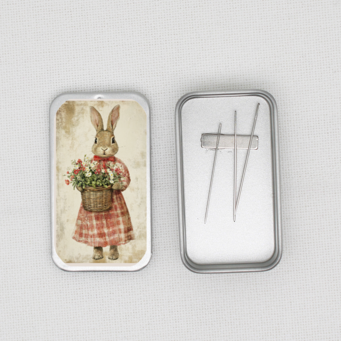 Spring Bunny Needle Tin