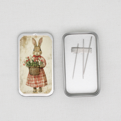 Spring Bunny Needle Tin