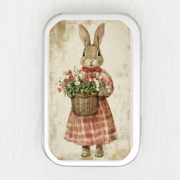 Spring Bunny Small Storage Tin