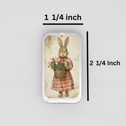 Spring Bunny Needle Tin