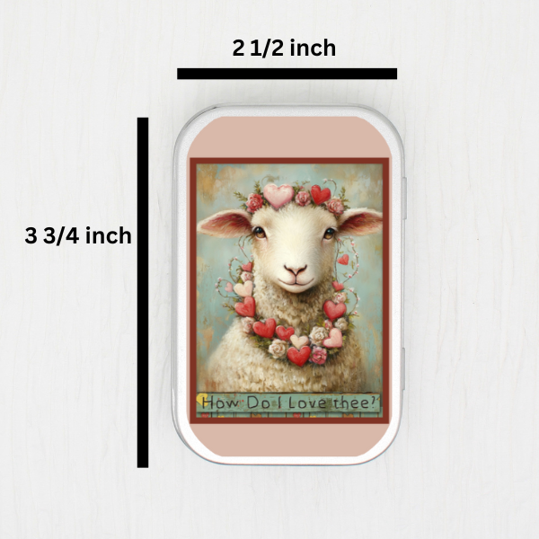 Valentine Sheep Small Storage Tin