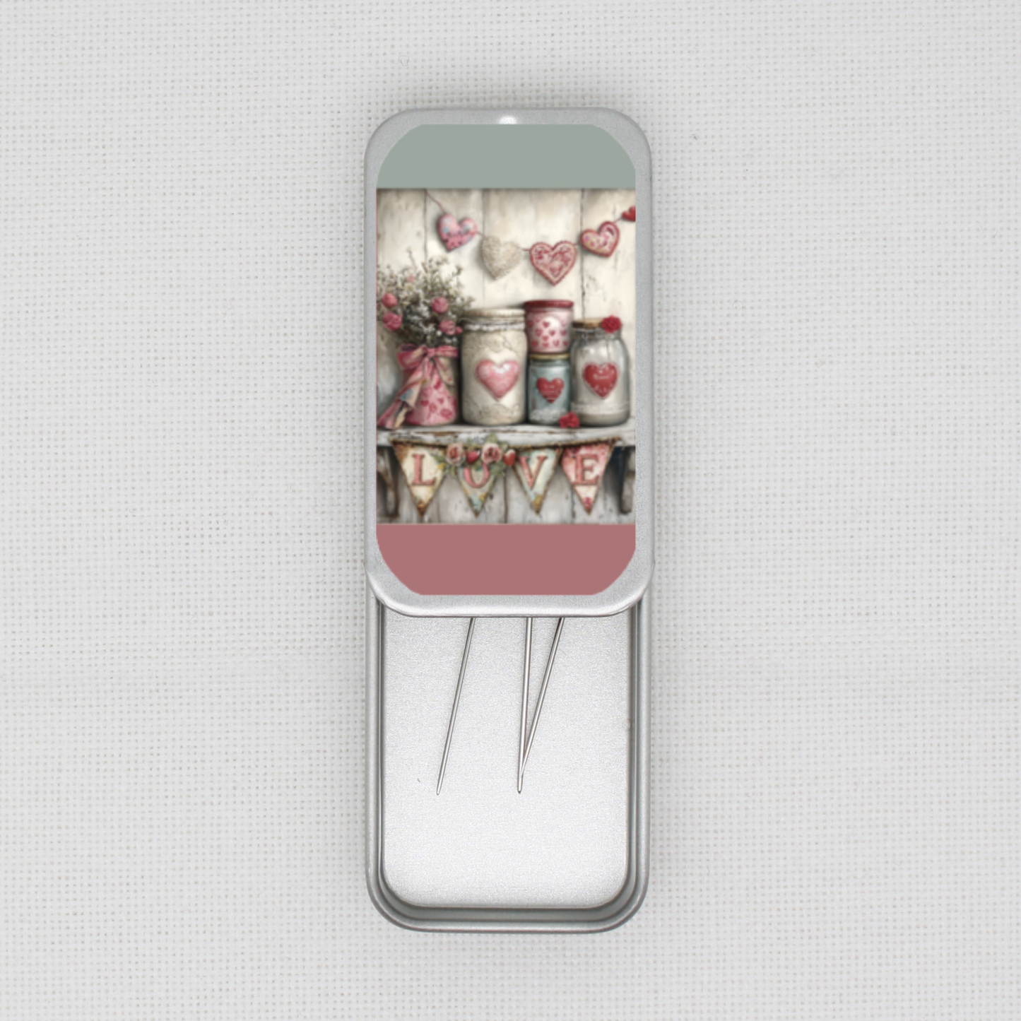 Valentine Shelf Needle Tin
