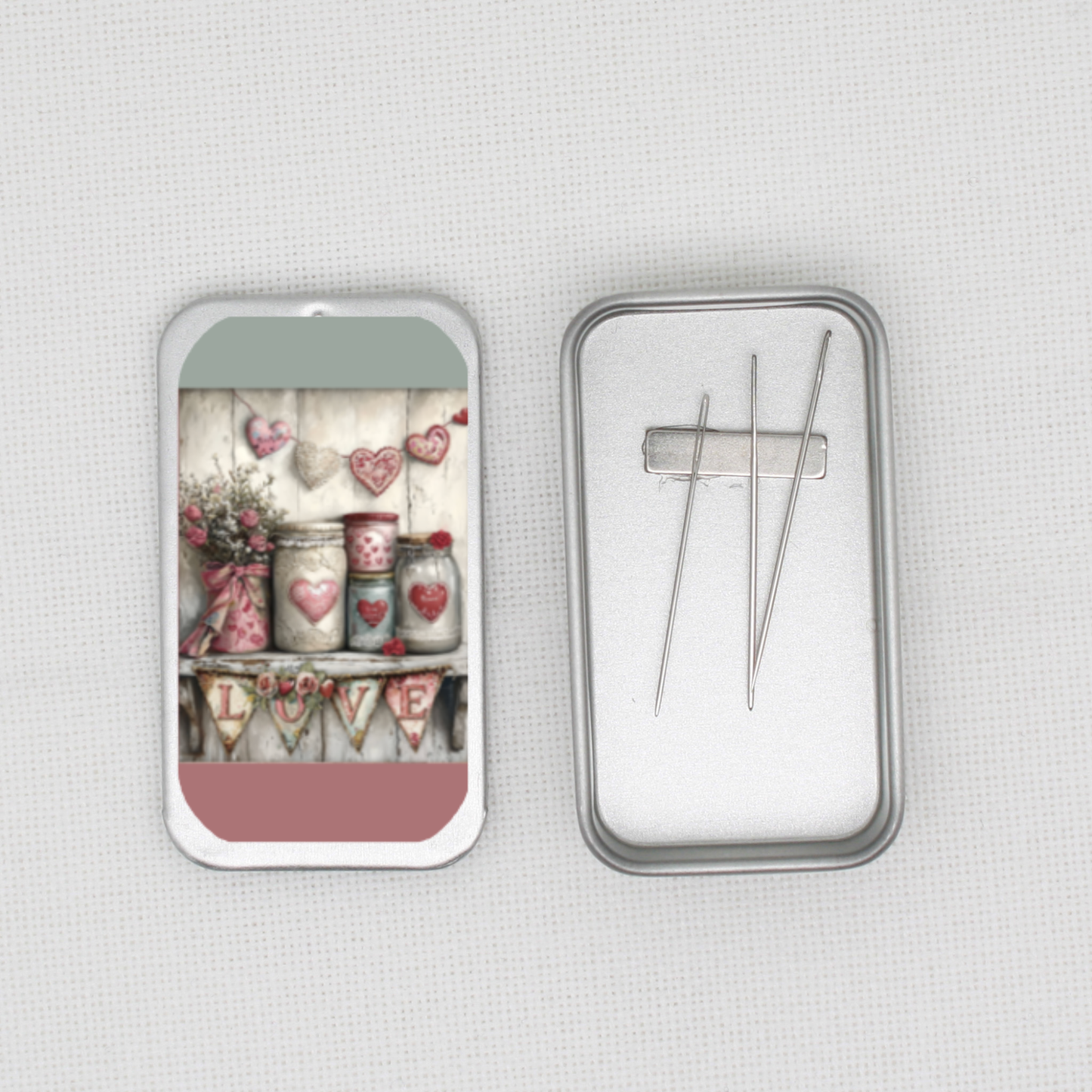 Valentine Shelf Needle Tin