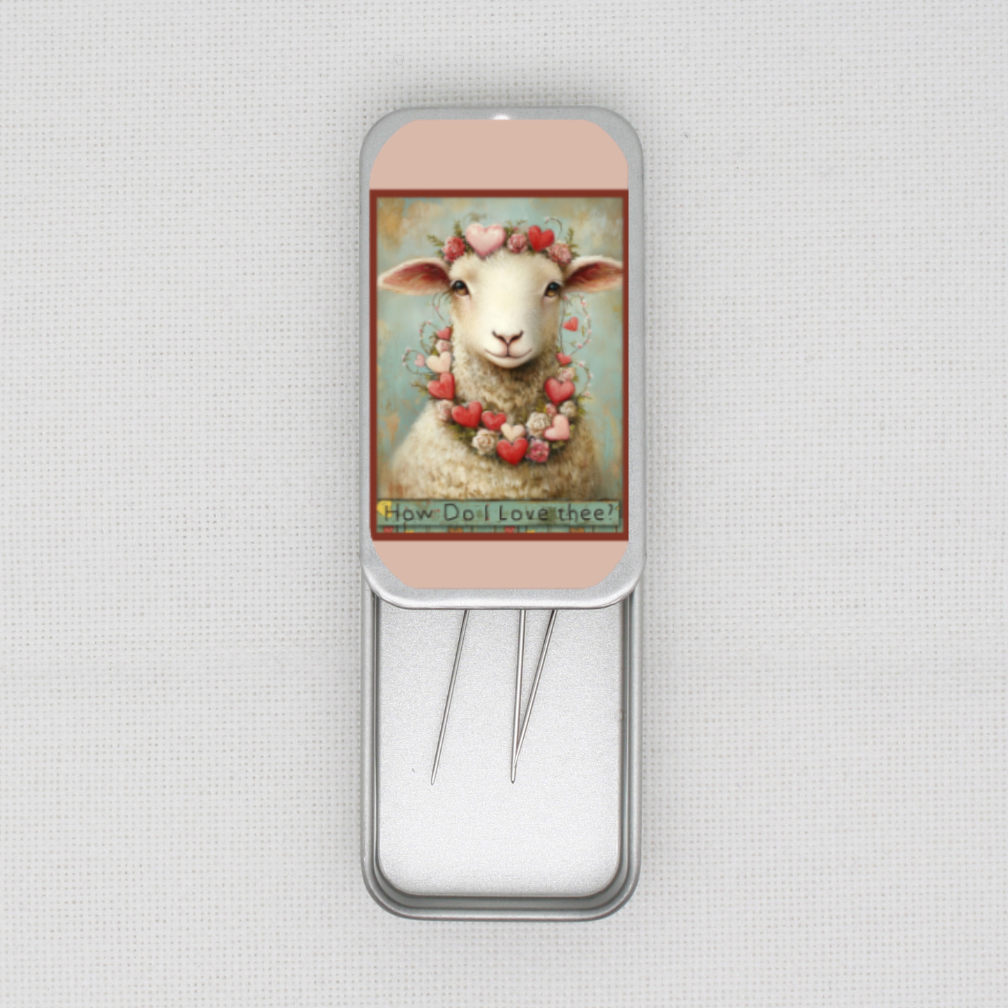 Valentine Sheep Needle Tin