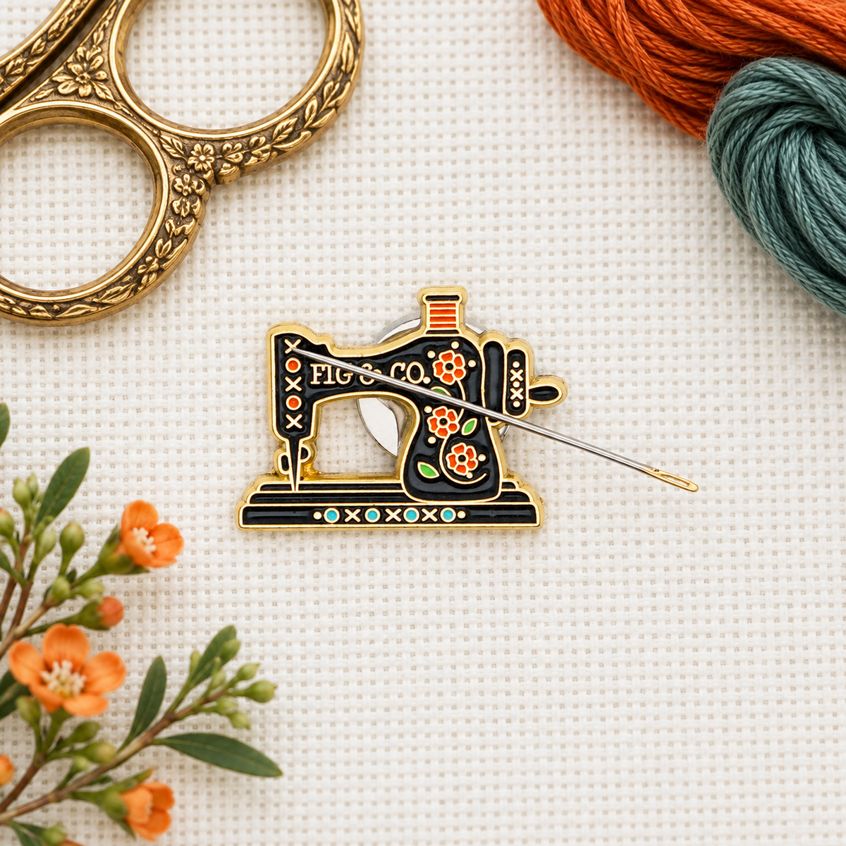 Sewing Machine Enamel Magnetic Needle Minder For Cross Stitch