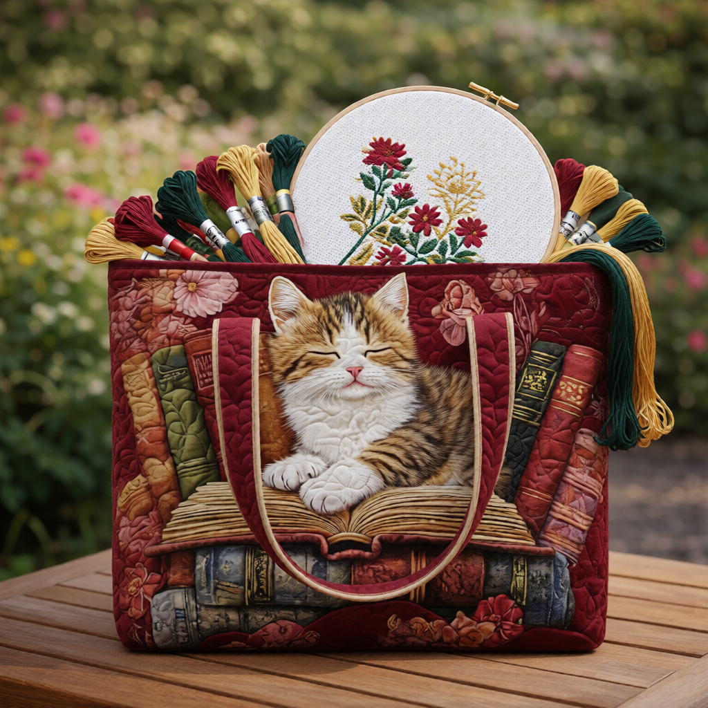 Cat And Books Project Tote