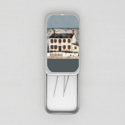 At Christmas All Roads Lead Home Needle Tin
