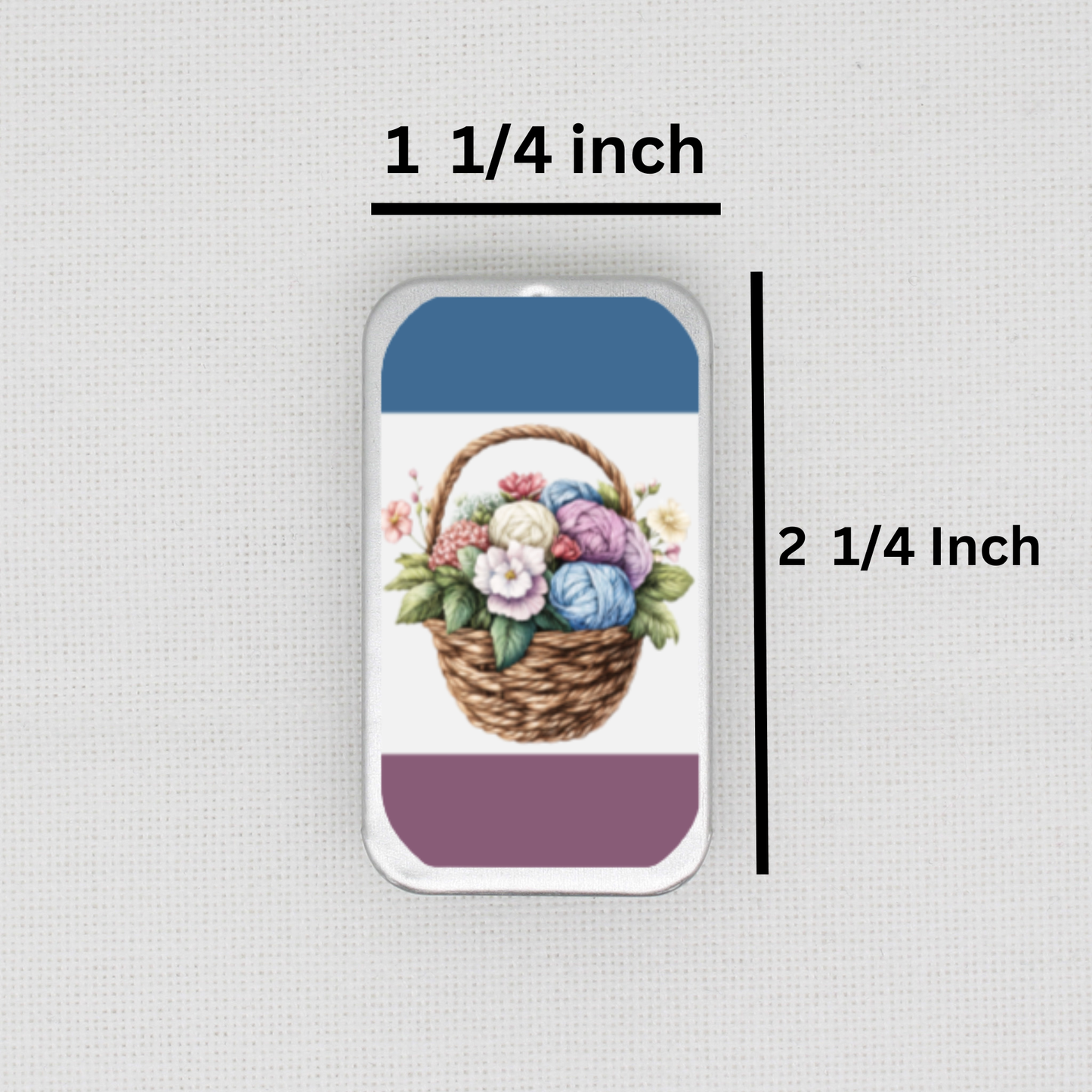 Basket Of Yarn Needle Tin