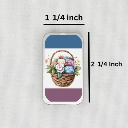 Basket Of Yarn Needle Tin