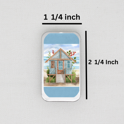 Beach Hut Needle Tin