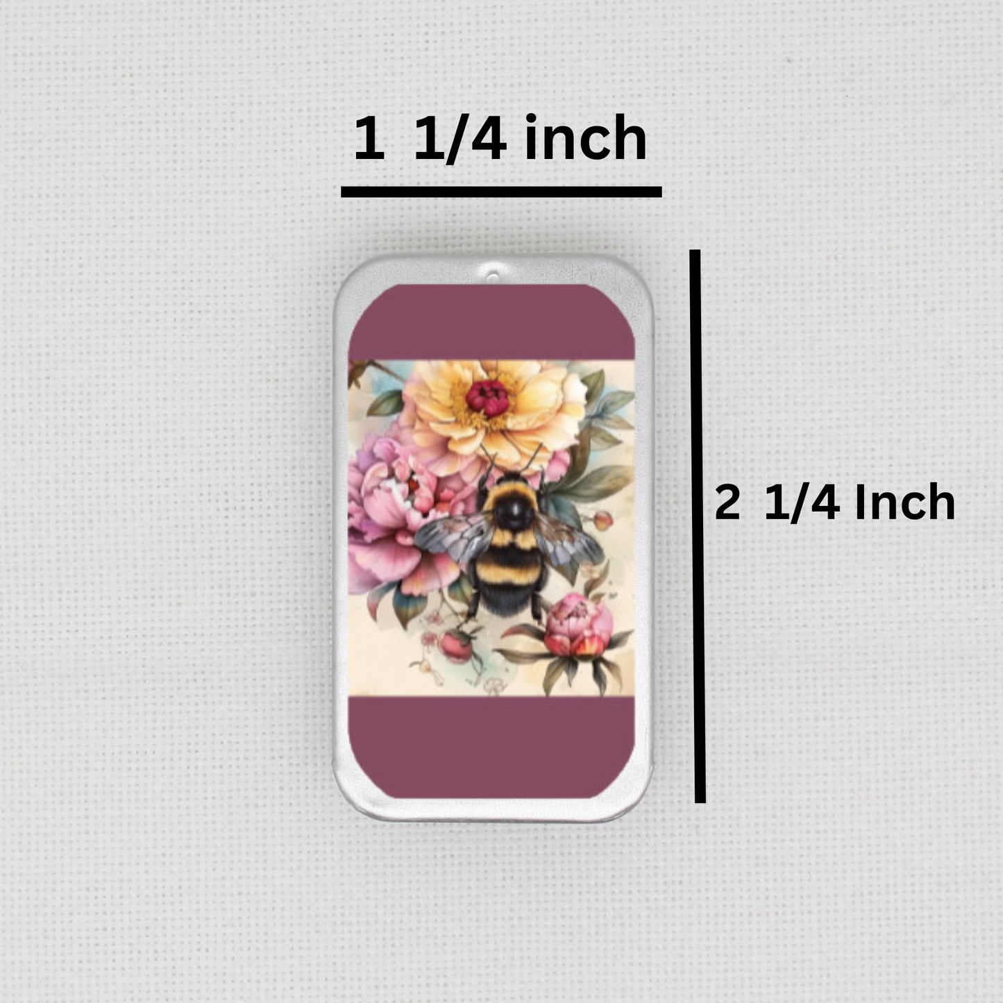 Bee and Flowers Needle Tin