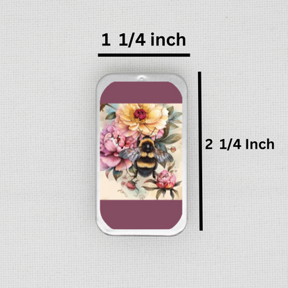 Bee and Flowers Needle Tin