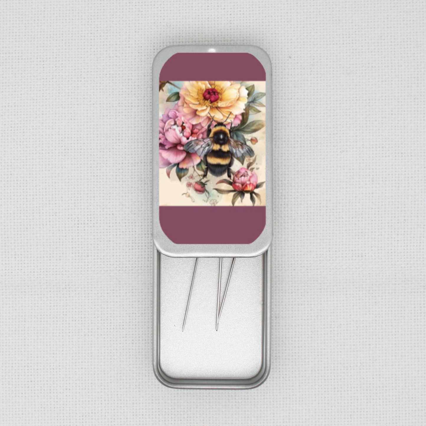Bee and Flowers Needle Tin