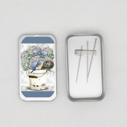 Bird And Hydrangea Needle Tin