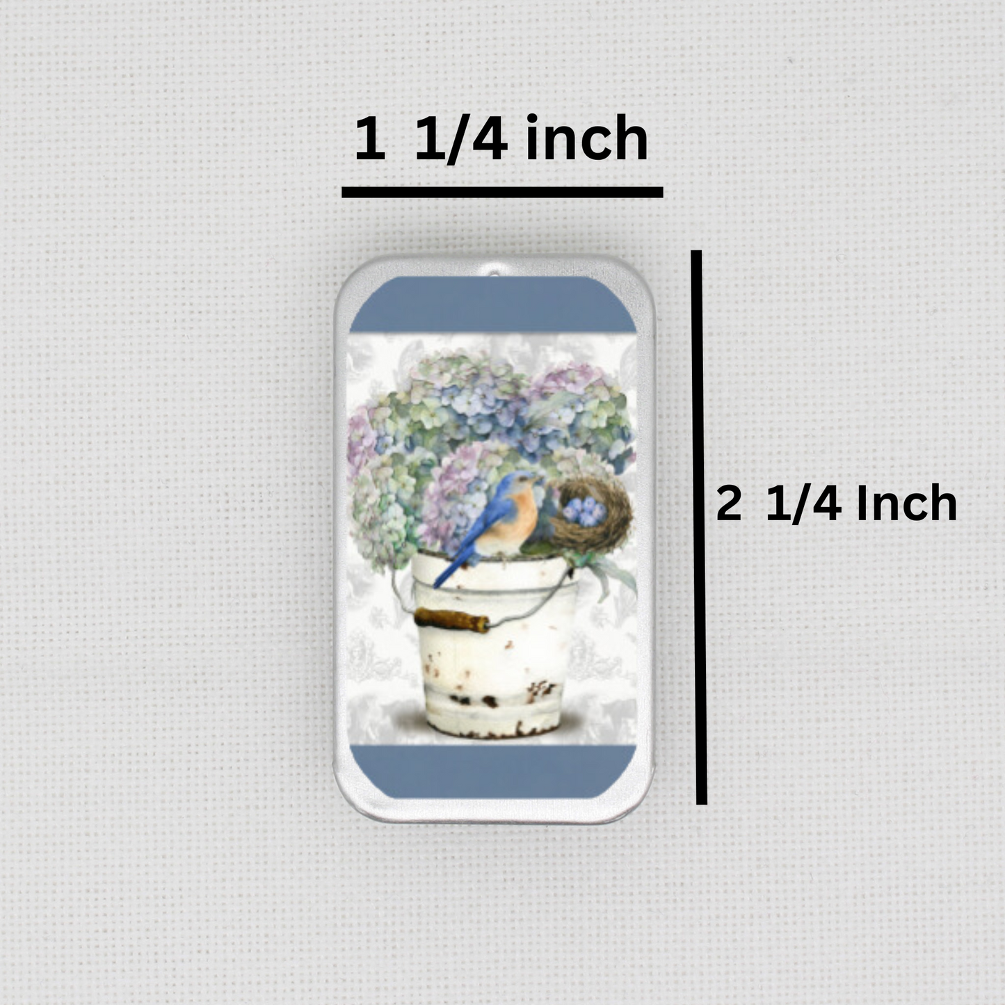 Bird And Hydrangea Needle Tin