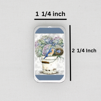 Bird And Hydrangea Needle Tin
