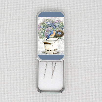 Bird And Hydrangea Needle Tin