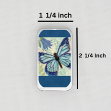 Blue Butterfly Needle Tin