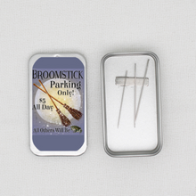 Broomstick Parking Needle Tin