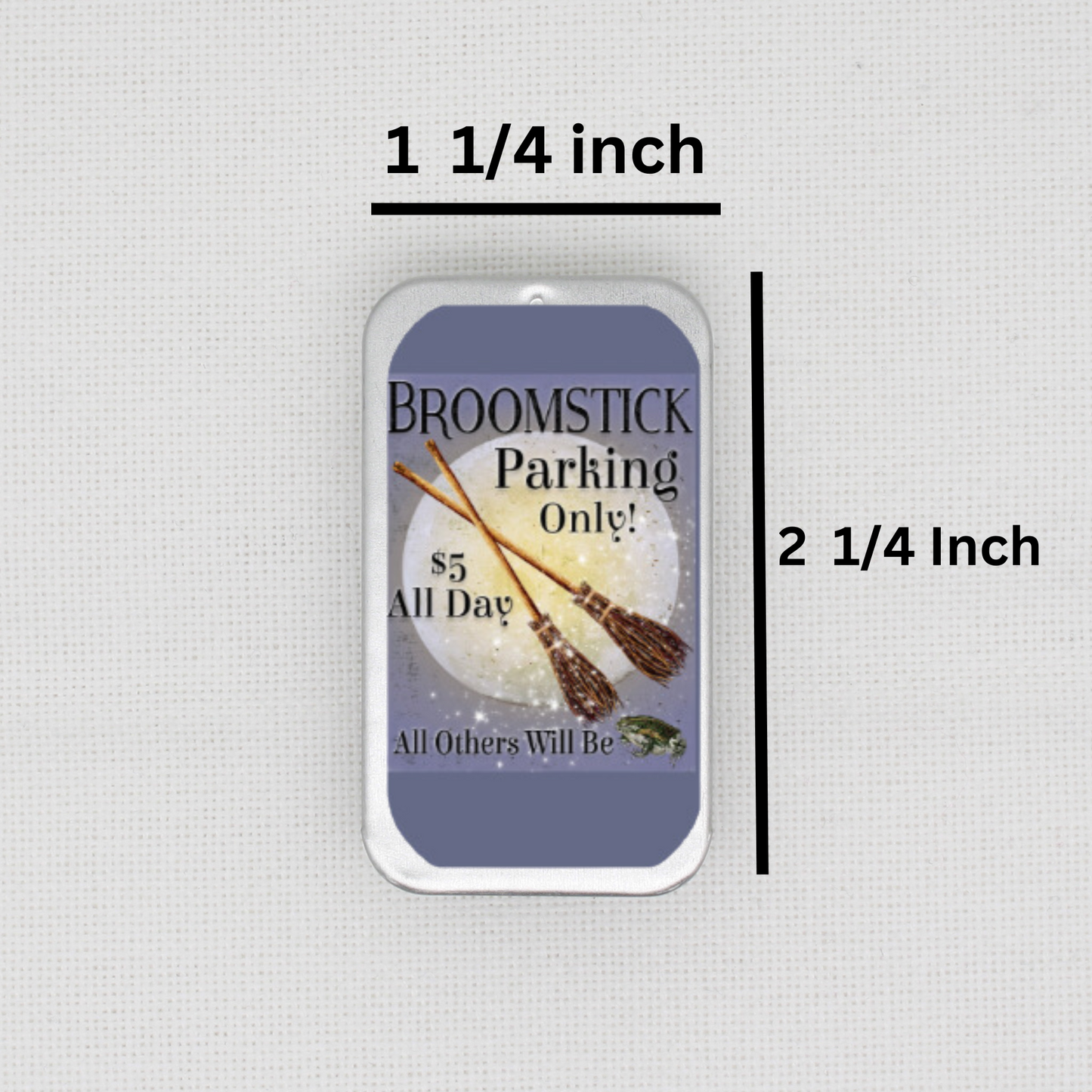 Broomstick Parking Needle Tin