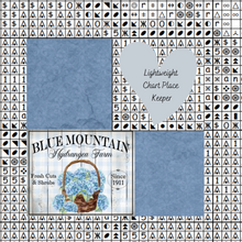 Blue Mountain Hydrangea  Chart Place Keeper