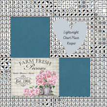 Peonies Chart Place Keeper