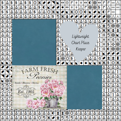 Peonies Chart Place Keeper
