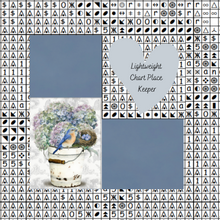 Bird and Hydrangea Chart Place Keeper