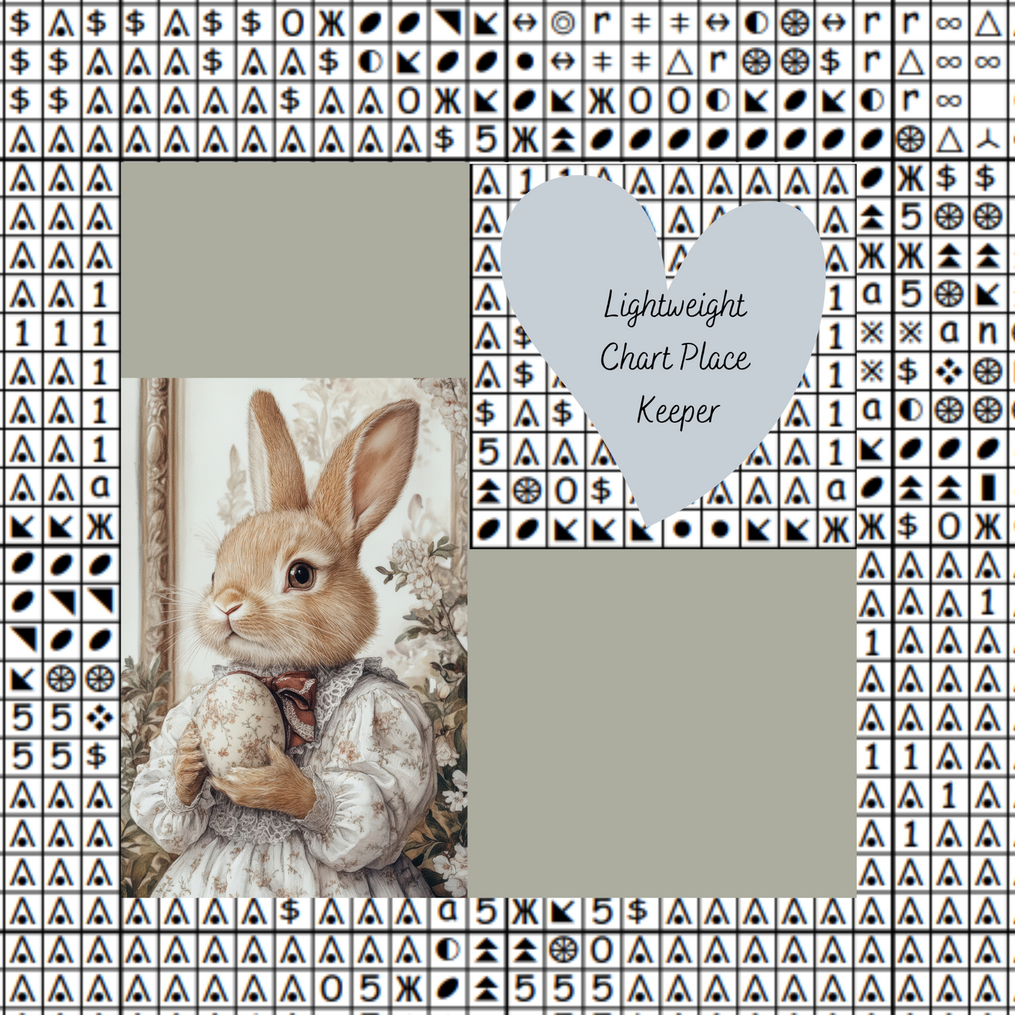Spring Easter Bunny Chart Place Keeper