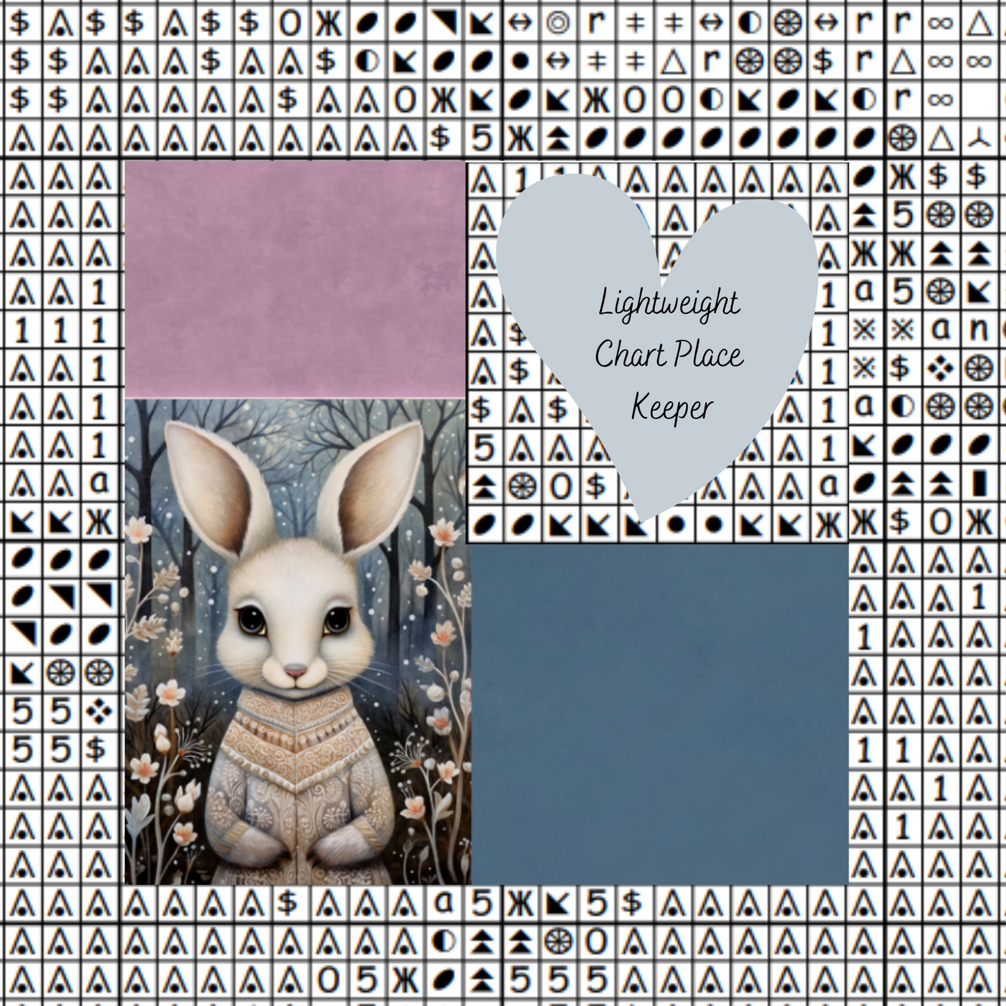 Winter Animals Bunny Chart Place Keeper