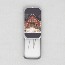 Christmas Barn Needle Tin