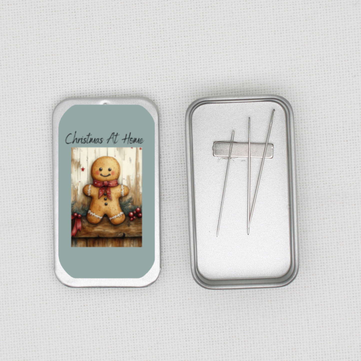 Christmas At Home Needle Tin