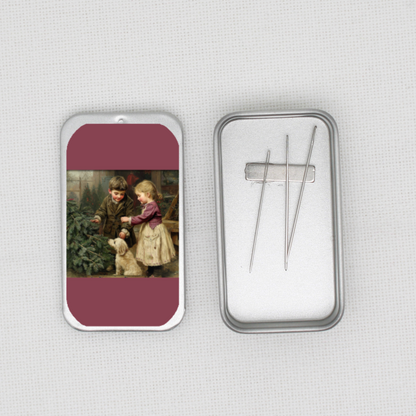 Christmas Children Needle Tin