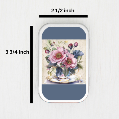 Teacup Of Flowers Small Storage Tin