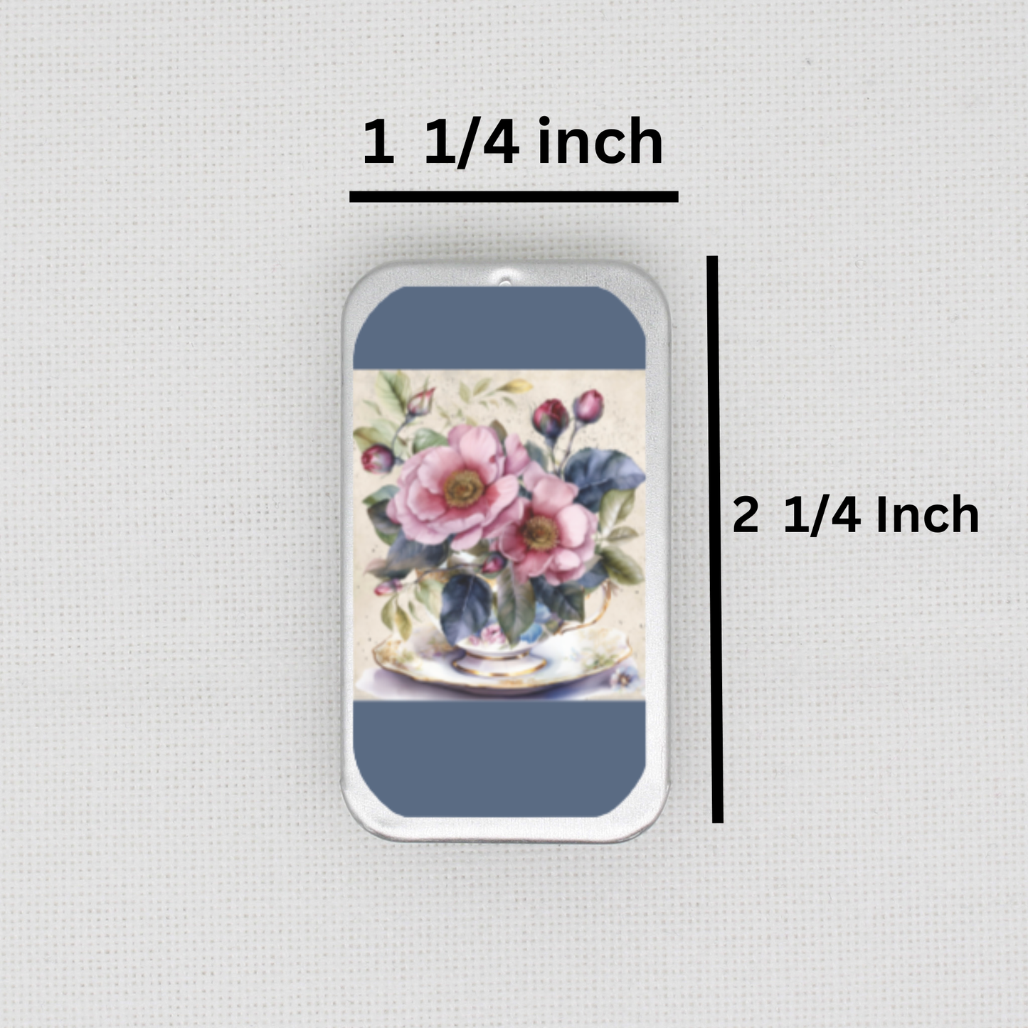Teacup Of Flowers Needle Tin