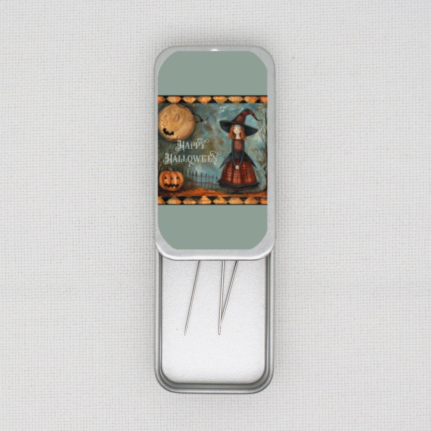 Halloween Witch Needle Tin