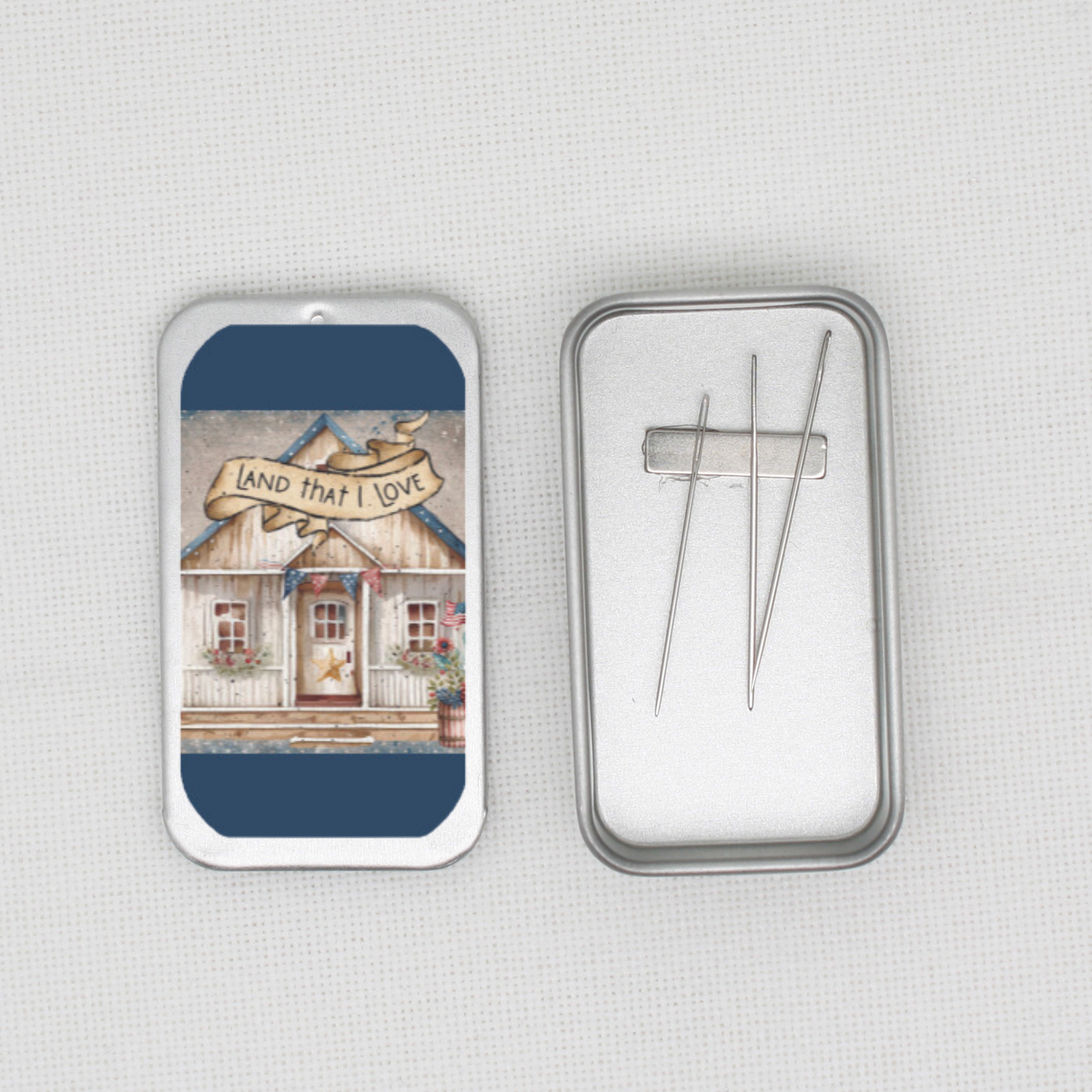 Land That I Love House Needle Tin
