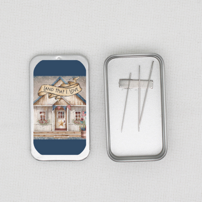 Land That I Love House Needle Tin