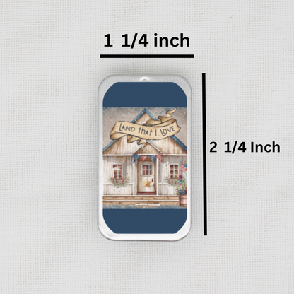 Land That I Love House Needle Tin