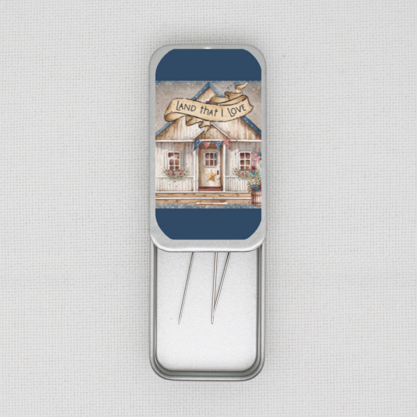 Land That I Love House Needle Tin